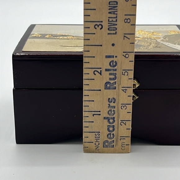 ORIGINAL CHOKIN ART COLLECTION SMALL JEWELRY BOX WITH RED INTERIOR - Picture 10 of 11